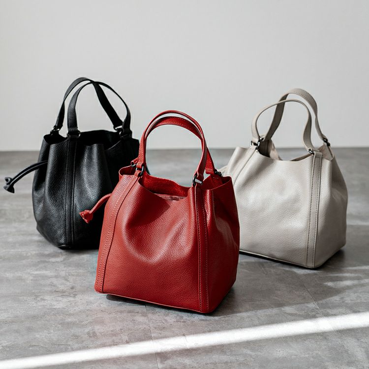 HALEINEハンドバッグドロストレディースレッド