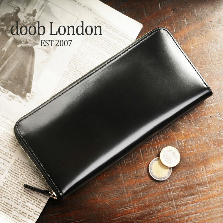 doob London ドゥーブロンドン コードバン ラウンドファスナー 長財布