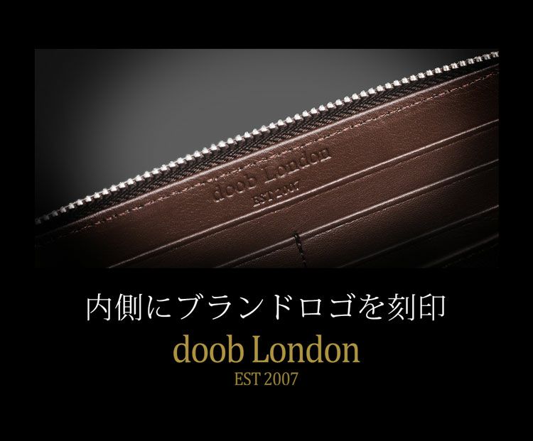 doobLondon/ドゥーブロンドンコードバンラウンドファスナー長財布メンズ