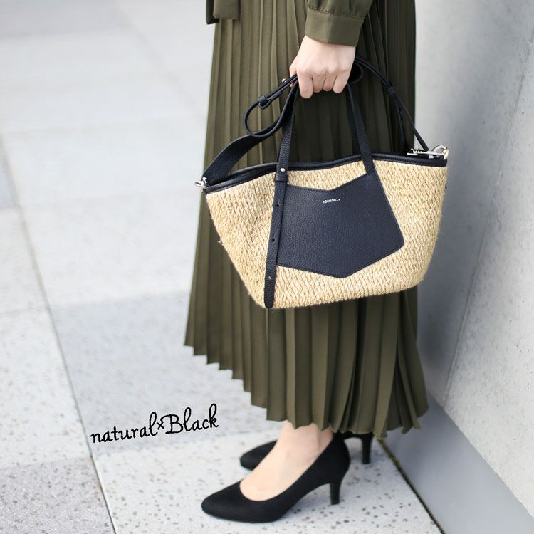 LORISTELLAロリステッラブランドレザーバッグレディース春夏ストロー牛革レザー