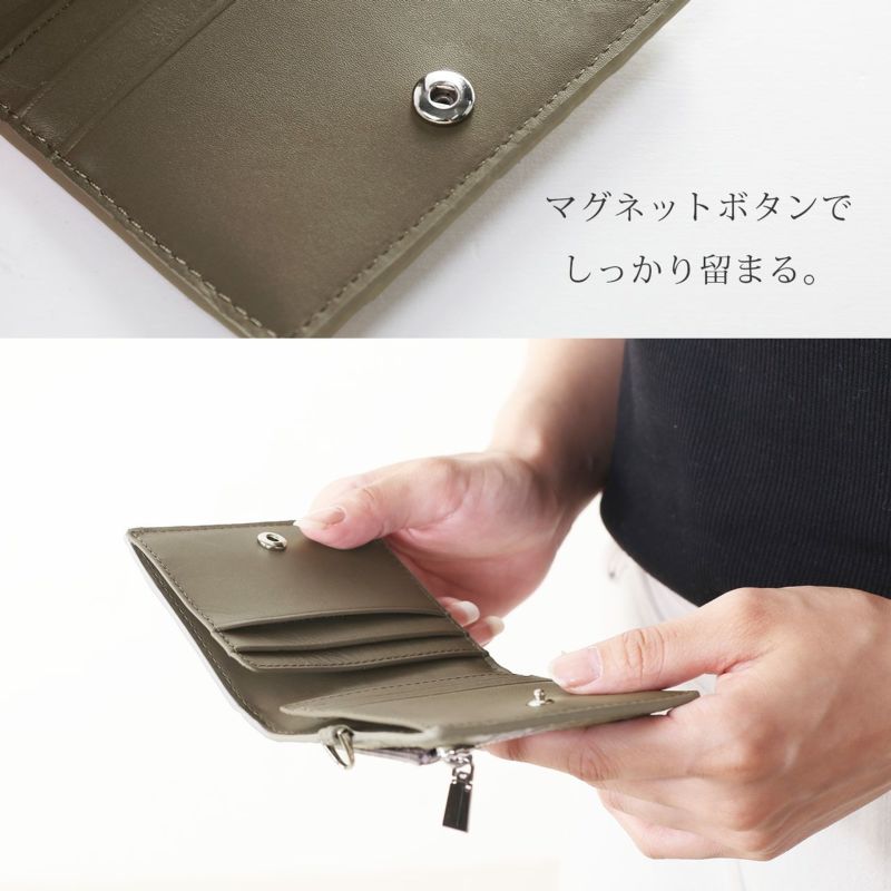 クロコダイル財布ミニ小さい小さめミニウォレットコインケースメンズベージュ