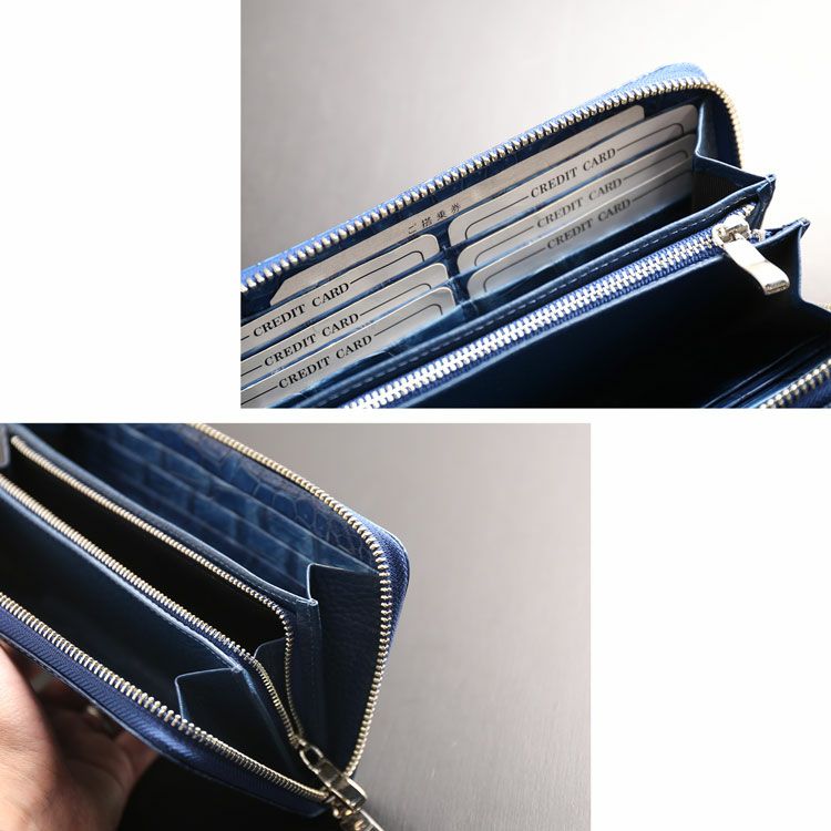スモールクロコダイル日本製長財布の内装