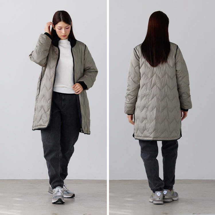 ダウンコートレディースカジュアルスタイル