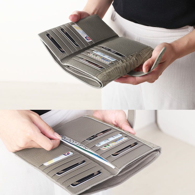 クロコダイル マット Wカブセ 長財布 財布 ギャルソン