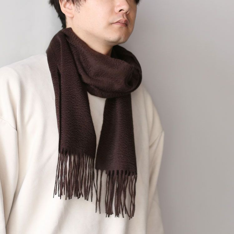 カシミヤ 100% マフラー フリンジ付き メンズ ストール