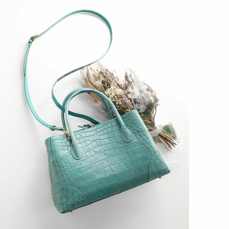 美品　crocodile leather クロコダイル/2way ハンドバッグ クロコダイル ハンドバッグ レディース 2way バッグ 鍵付き