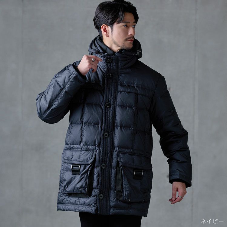 ダウンジャケットメンズ防風撥水保温高密度タフタブランドアレンヌHALEINE