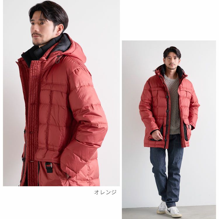 ダウンジャケットメンズ防風撥水保温高密度タフタブランドアレンヌHALEINE