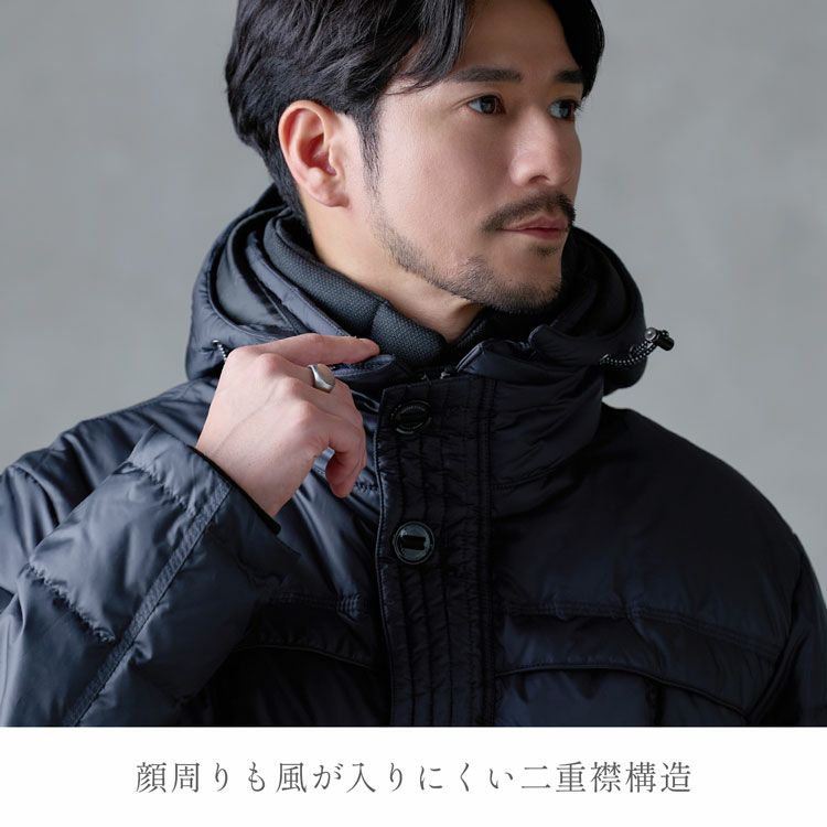 ダウンジャケットメンズ防風撥水保温高密度タフタブランドアレンヌHALEINE