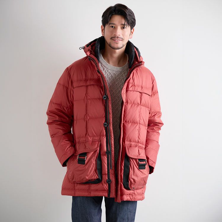 ダウンジャケットメンズ防風撥水保温高密度タフタブランドアレンヌHALEINE