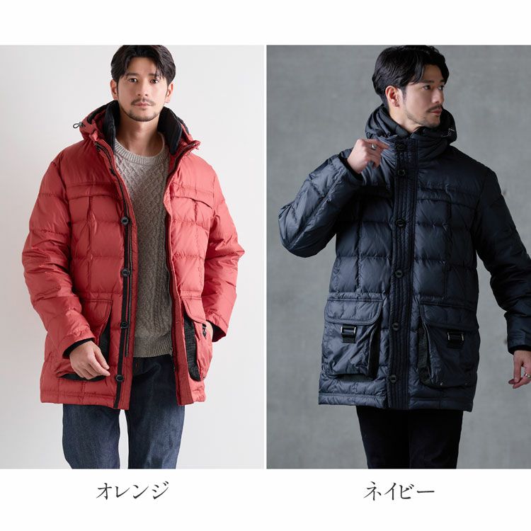 ダウンジャケットメンズ防風撥水保温高密度タフタブランドアレンヌHALEINE