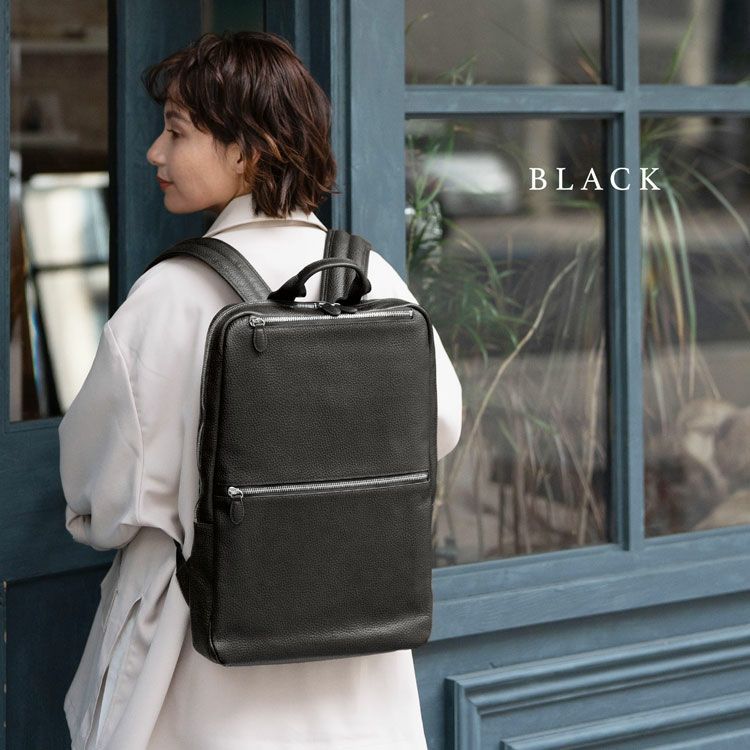 リュックレディース通勤本革牛革薄型mienoミエノspiraスピラブランドノートパソコンA4収納