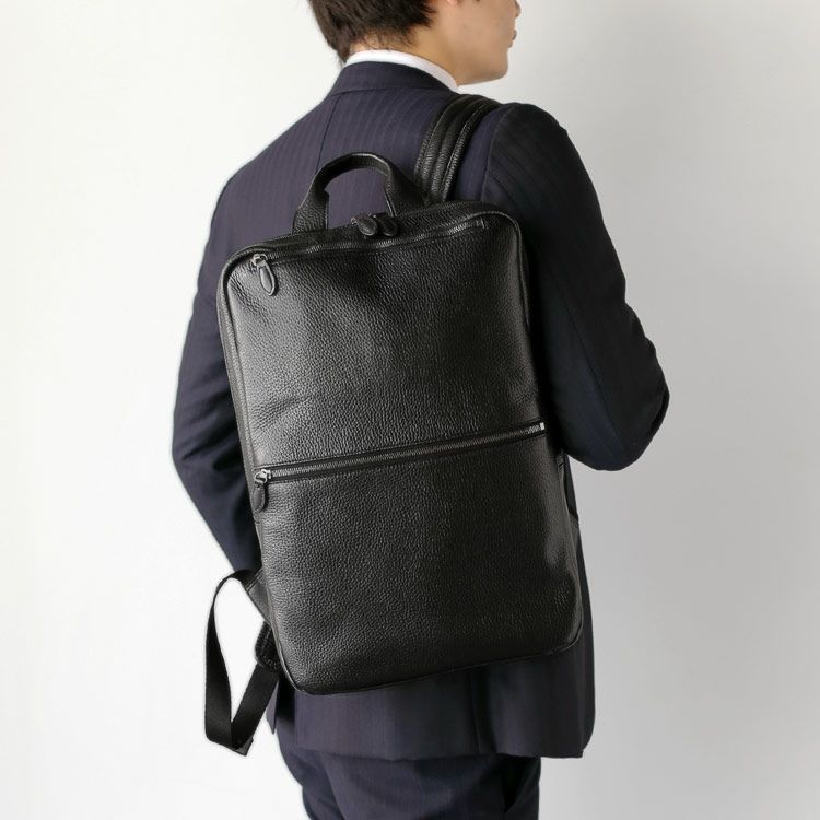 リュックレディース通勤本革牛革薄型mienoミエノspiraスピラブランドノートパソコンA4収納