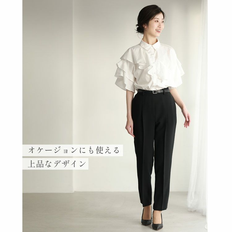 レディースボトムススラックスネイビー