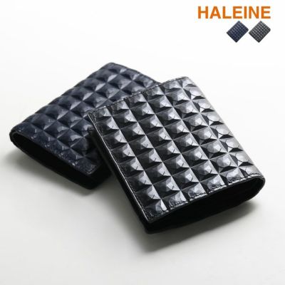 HALEINE 3Dデザイン 本革 ラウンド 長財布 メンズ ラウンドファスナー