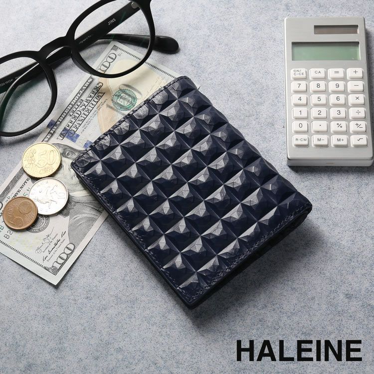 財布メンズコンパクト財布2つ折り財布ミニ財布3Dデザイン本革HALEINE