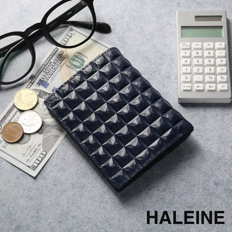 財布メンズコンパクト財布2つ折り財布ミニ財布3Dデザイン本革HALEINE