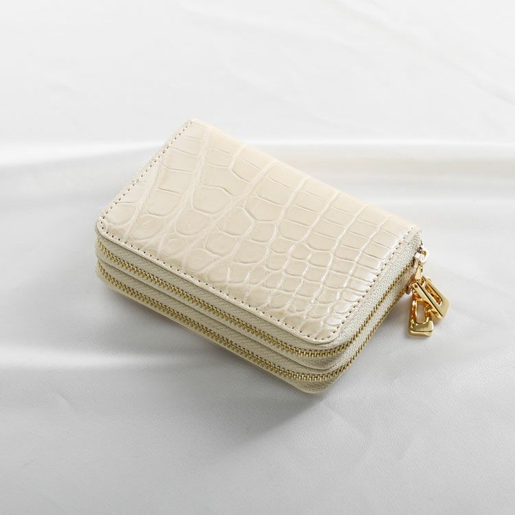 j-white クロコダイルWファスナーコンパクト財布 j-white クロコダイルWファスナーコンパクト財布 財布・雑貨