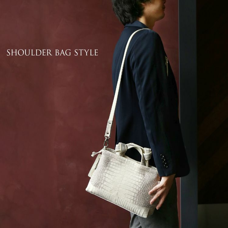 ヒマラヤクロコダイル ポロサス 2way トートバッグ 結び手 日本製