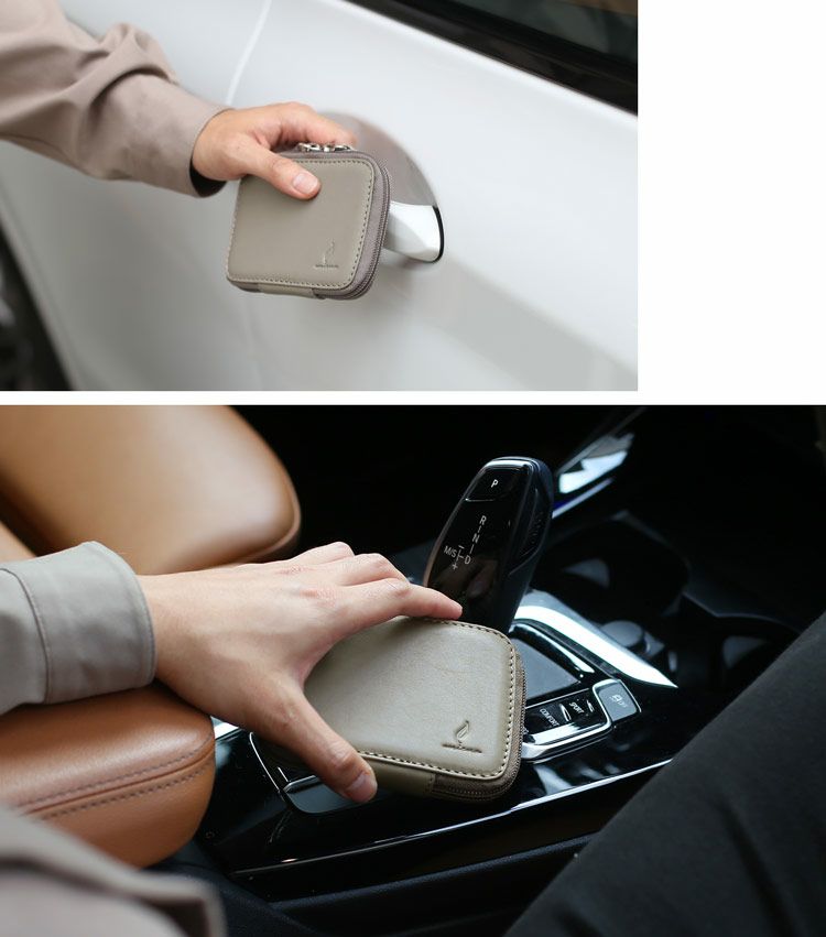 スマートキー2個収納ケース牛革家の鍵車鍵(07000491-mens-1r)