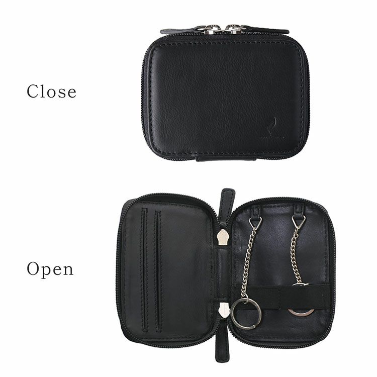 スマートキー2個収納ケース牛革家の鍵車鍵(07000491-mens-1r)