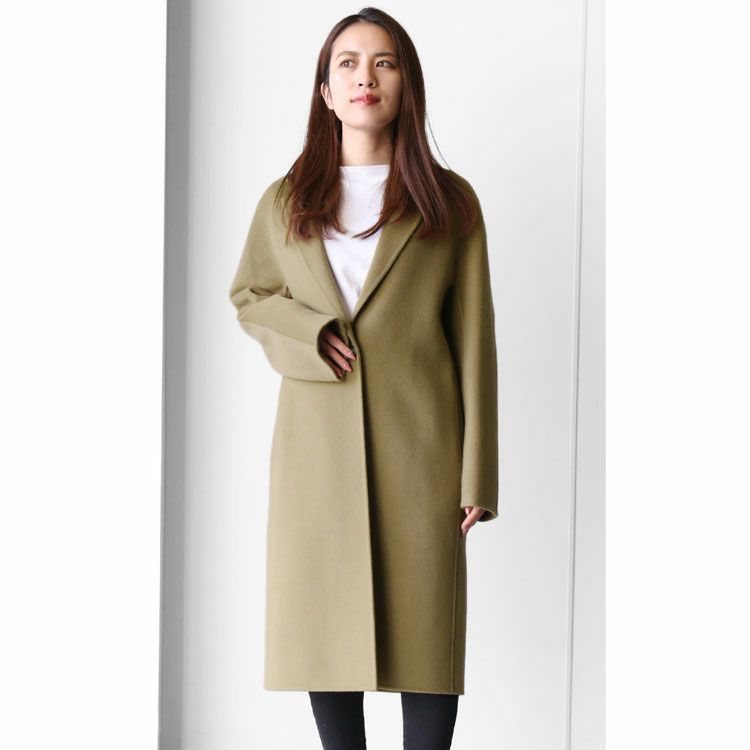 1点限り】 カシミヤ 混 ブレンド チェスター コート ウール 一枚仕立て