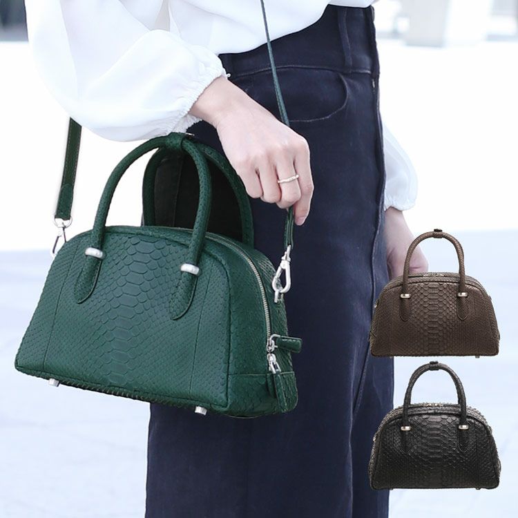 ダイヤモンド パイソン ハンドバッグ レディース 2WAY ショルダー 