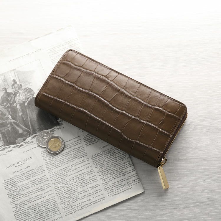 doob London クロコダイル 型押し ラウンドファスナー 長財布 楽天市場】【28h限定10%off】本革 メンズ オーガナイザー