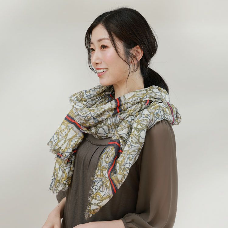 リネンカシミヤマフラー