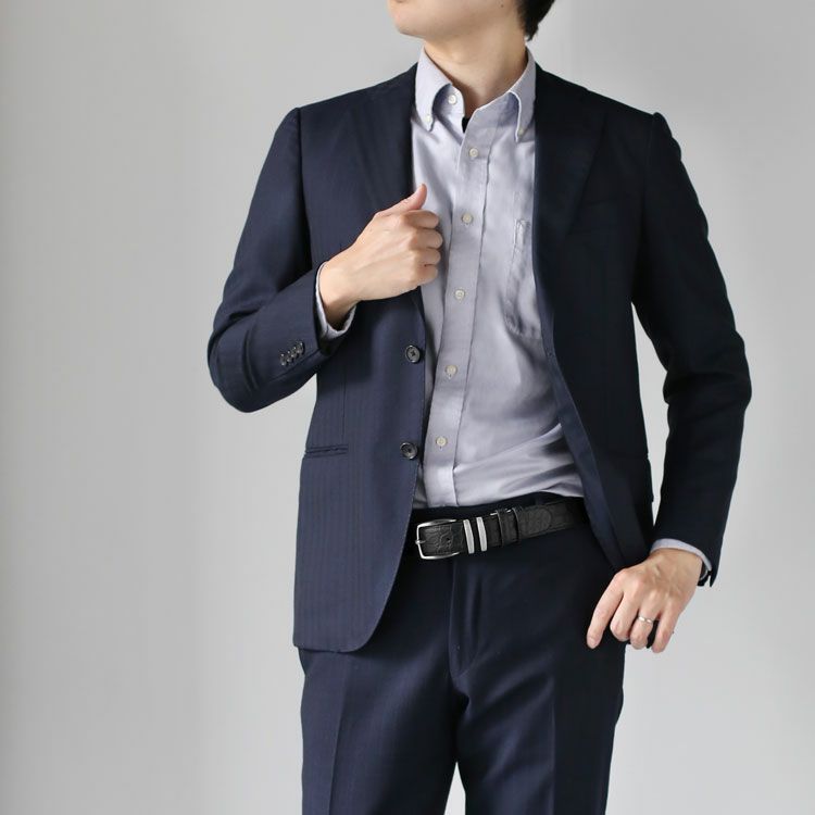 クロコダイルマットシャイニング加工ベルト35mmメンズ男性紳士本革大きいサイズワニ鰐革レザーカジュアルビジネス通勤プレゼントラッピングギフト父(06001827r)