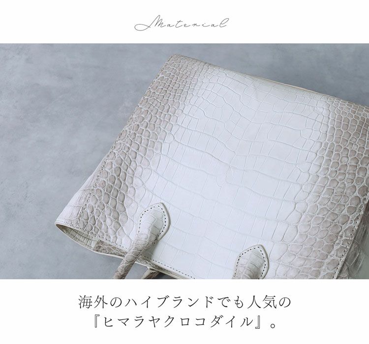 ヒマラヤクロコダイルハンドバッグ2way斜め掛けショルダーバッグミニバッグミニトートセンター取りレディース(06001874r)