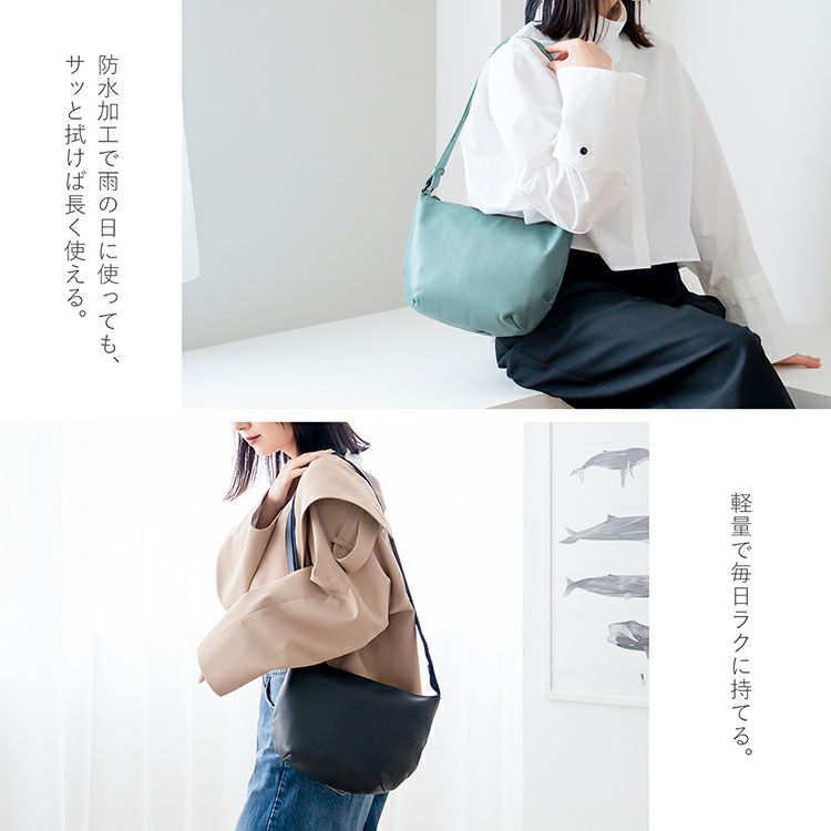 防水レザーショルダーバッグ日本製牛革軽量小さめレディースカバン鞄肩掛け斜め掛けブランド(07000634r)