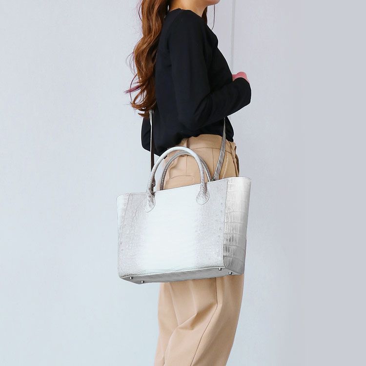 ヒマラヤ クロコダイル ハンドバッグ 2way ショルダーバッグ トート