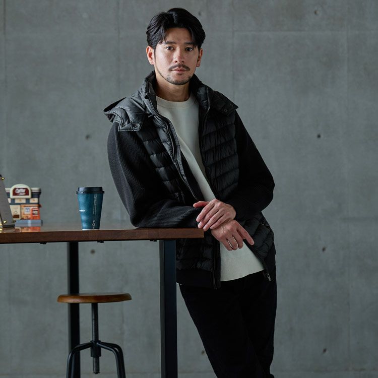 HALEINEメンズダウンジャケットブラック