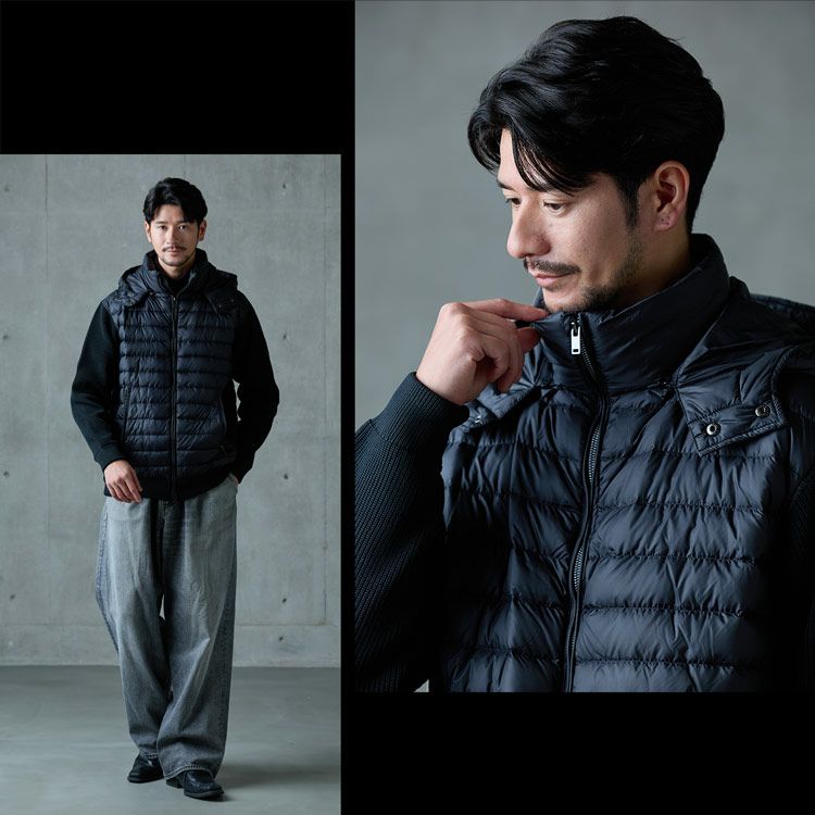 HALEINEメンズダウンジャケットブラック