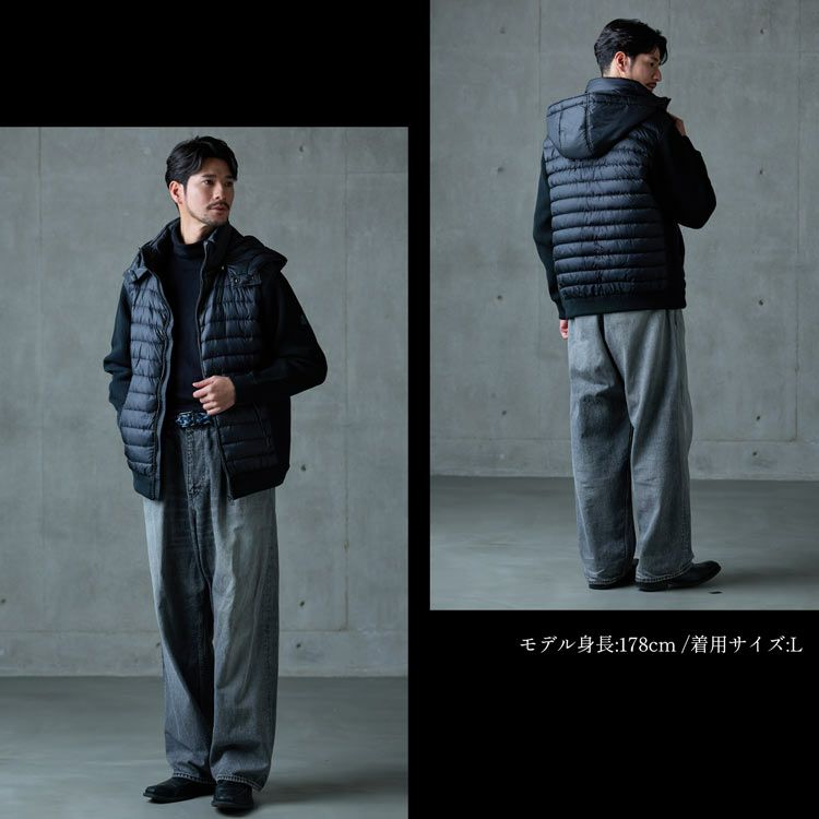 HALEINEメンズダウンジャケットネイビー
