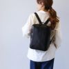 本革リュックサックレザーレディースバッグブラック