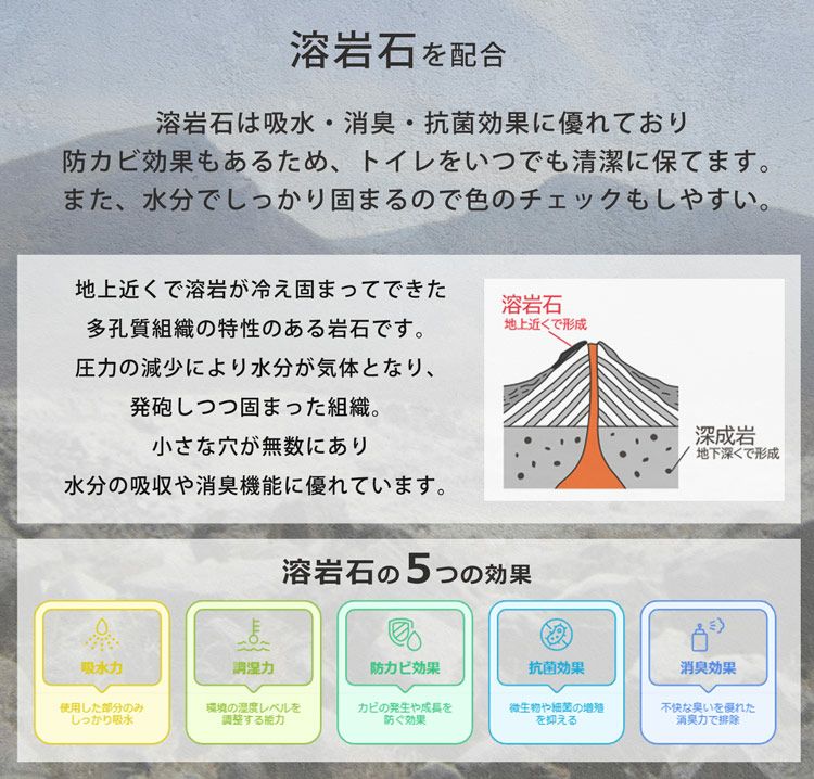 猫砂健康チェックおからベントナイト天然素材phおしっこチェック流せる溶岩石消臭抗菌