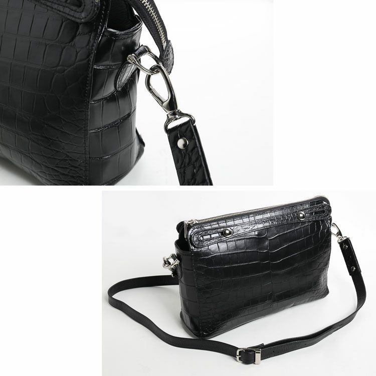 クロコダイルマット3wayバッグハンドバッグ日本製JRAセンター取り目地染め