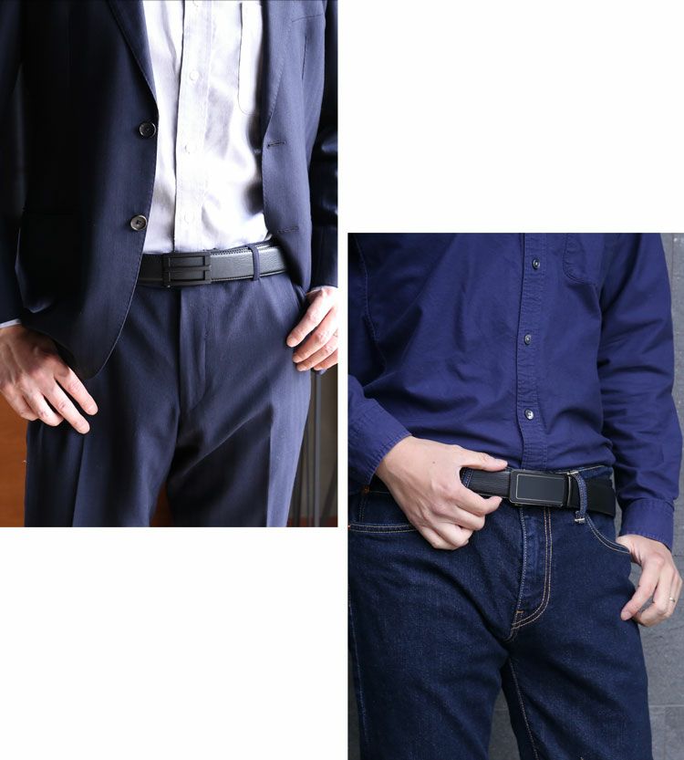 ベルトメンズオートロックベルト自動ベルト牛革本革ベルトビジネスレザーmonteSPIGA