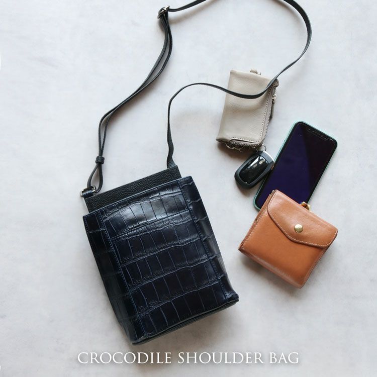 クロコダイルミニショルダーバッグ