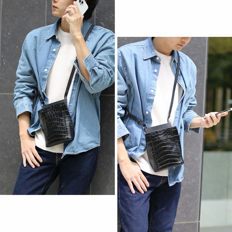 クロコダイルショルダーバッグ