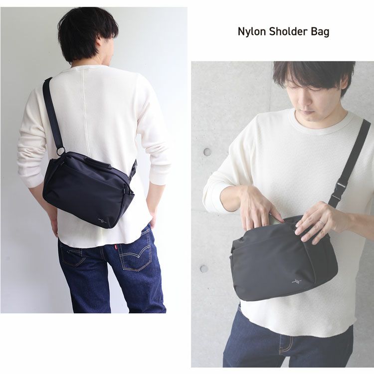 ショルダーバッグストレッチナイロン軽量2WAYメンズ(09000656-mens-1r)