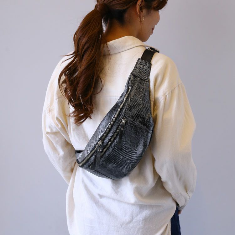 リザード日本製ボディバッグ