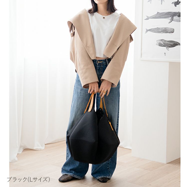 HALEINE折りたためるハンドバッグレディースオリガミバッグMサイズLサイズ