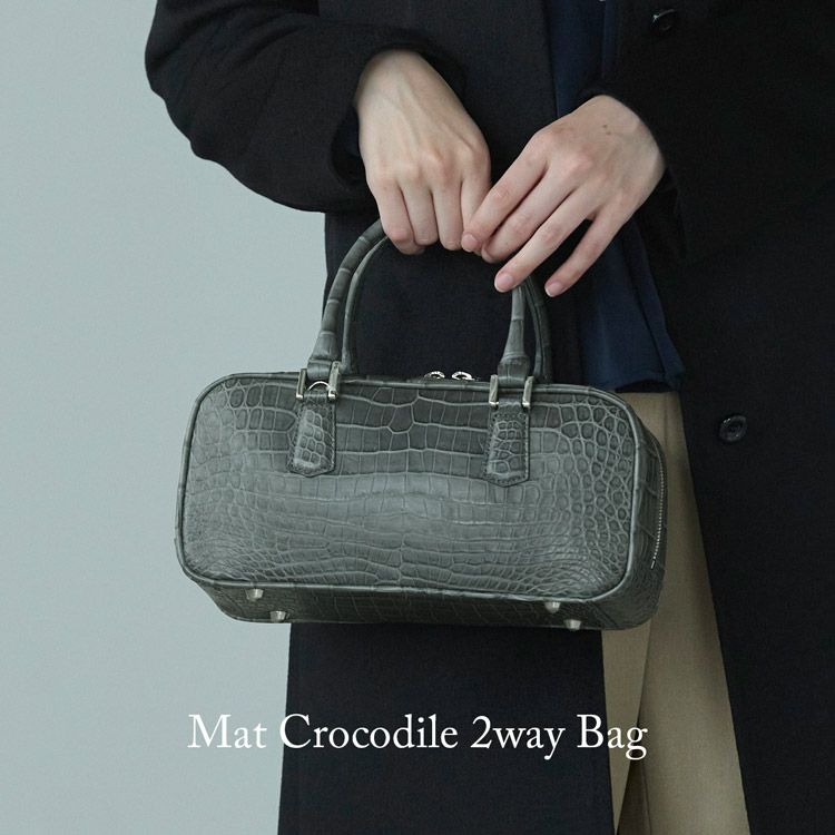 極美品 三宝 クロコダイル ミニボストンバッグ 2WAY ブラック マットクロコ 極美品 三宝 クロコダイル ミニボストンバッグ 2WAY ブラック