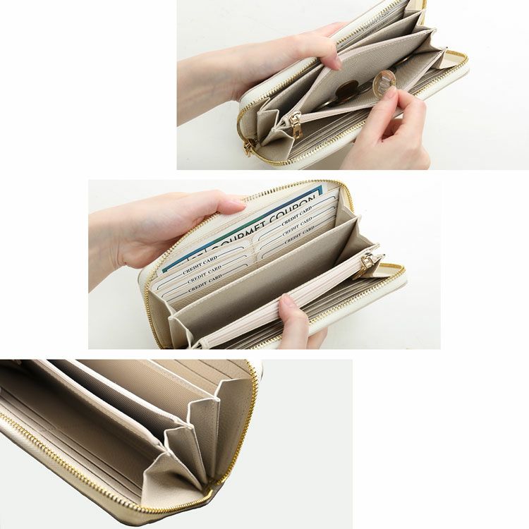 ヒマラヤクロコダイルラウンドファスナー長財布メンズ一枚革センター取り