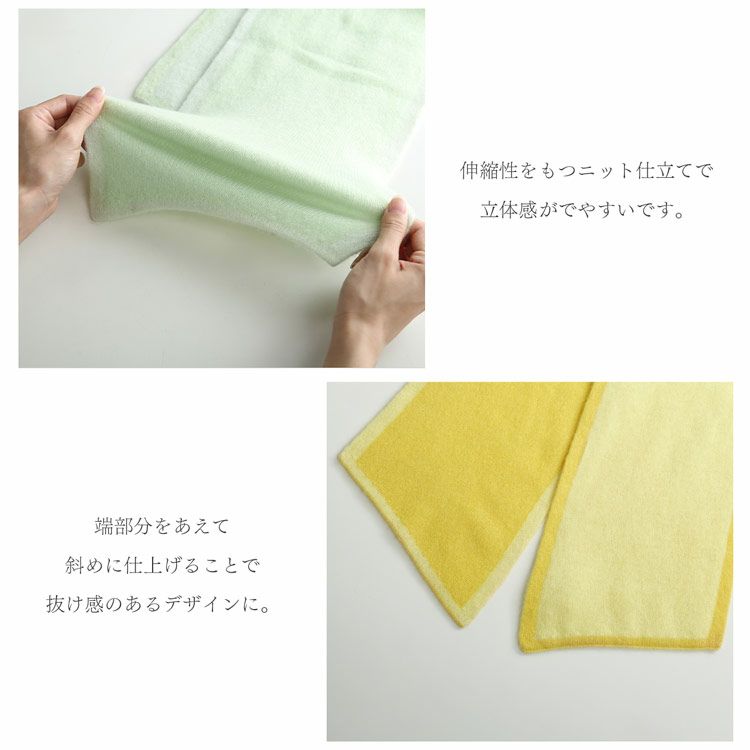 カシミヤ100%ニットマフラーレディースショートマフラー