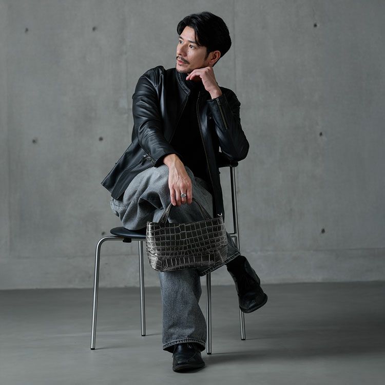 クロコダイル2wayハンドバッグ