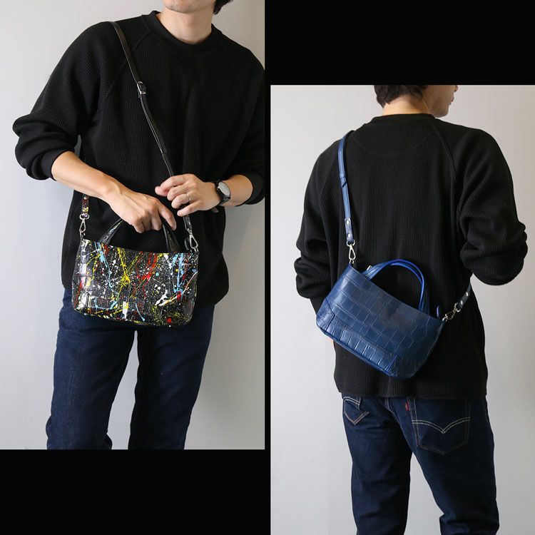 クロコダイル2wayハンドバッグ